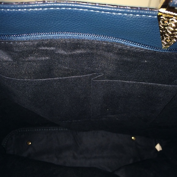 💙NWT Gorgeous Pink Haley Blue Fashion Tote💙 - Picture 4 of 8